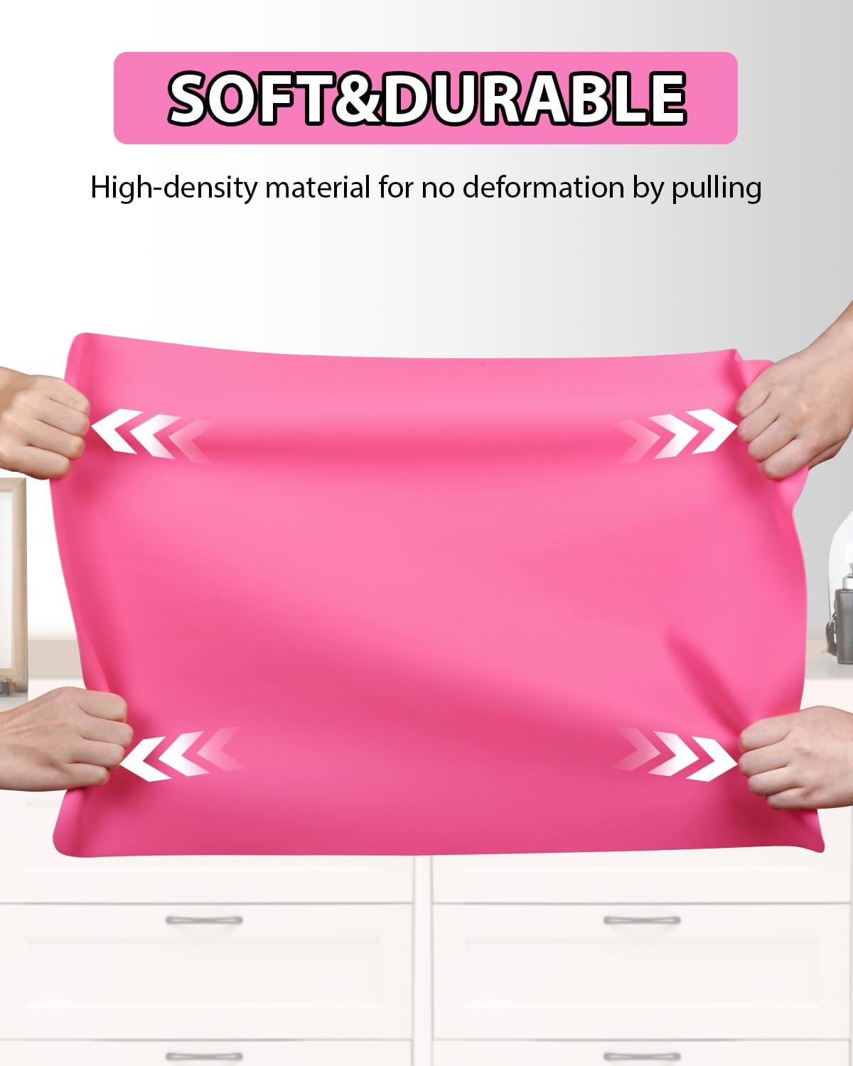 IKOCO – Tapete de silicona grande, 23.6 x 15.7 pulgadas, tapete de silicona para manualidades de masa de juego y moldes de resina antiadherente,