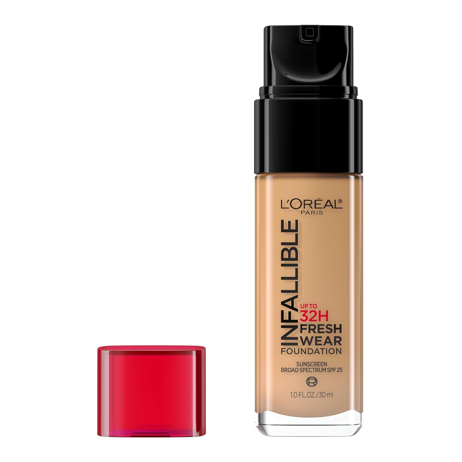 L’Oreal Paris Infallible – Base de maquillaje resistente por hasta 24 horas, tono sol dorado, 1 onza líquida