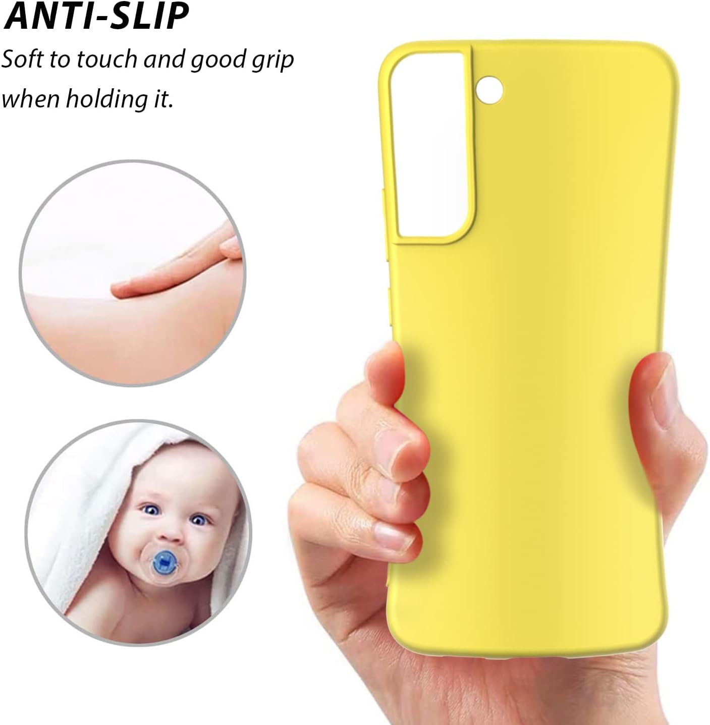Zuslab Funda de teléfono compatible con Samsung Galaxy S21 FE 5G 2022, suave y delgada, silicona líquida, a prueba de golpes, antiarañazos, cubierta