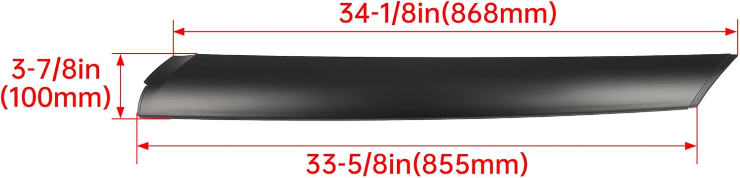 HECASA Moldura de pilar A para parabrisas compatible con Land Rover Range Rover 2003-2012 Reemplazo para DCB500162PNP Panel de moldura de ventana