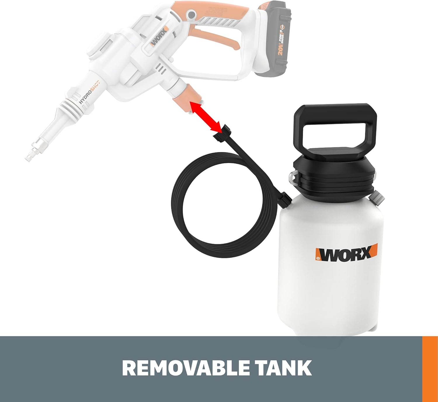 Worx WP651 20V Power Share – Pulverizador desinfectante de mano inalámbrico de 5 litros