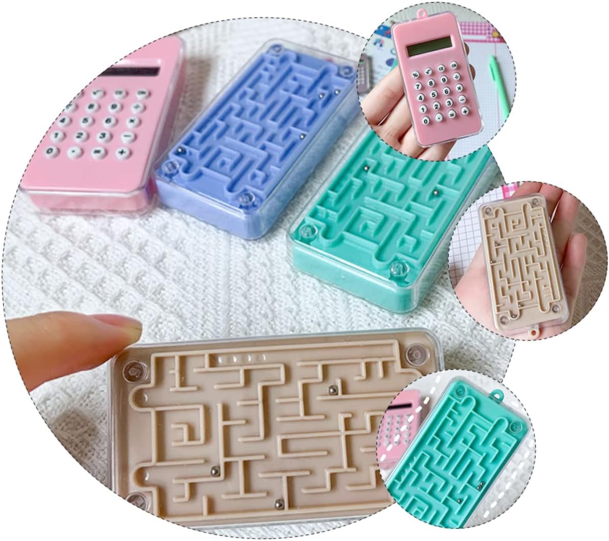 Tofficu Calculadora de bolsas de regalo, 2 unidades, relleno de bolsas de golosinas, rellenos para niños, estudiantes, relleno de computadora para