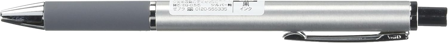 Zebra Bolígrafo de tinta emulsión Surari 300 0.020 in, cuerpo plateado (BAS38-S)
