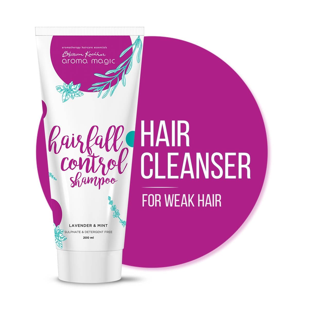 Champú de control de caídas para el cabello, 6.76 onzas líquidas (6.8 fl oz), con menta, champú hidratante anti pérdida de cabello para