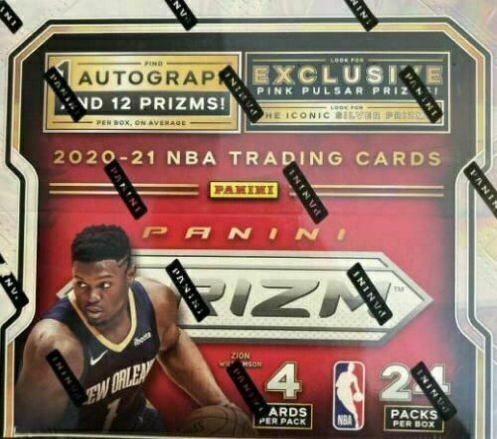 2020-21 Panini Prizm NBA Basketball Factory Sealed Retail 24 Pack Box 1 Auto Autographed Card Per Box on Average. 12 Prizm Parallels cards per box