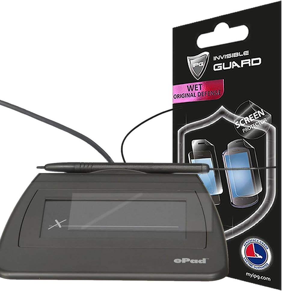 IPG Para ePadlink Epad E-Signature Capt Pad Sw W2KXP Protector de pantalla 3 UNIDADES Garantía de reemplazo libre Clear Bubble Free protección de