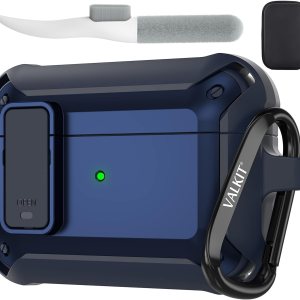Valkit Funda para Airpods Pro con cerradura, serie Military Armor Series Funda de cuerpo completo para AirPod Pro con llavero Cool Air Pod Pro a Valkit Funda para Airpods Pro con cerradura, serie Military Armor Series Funda de cuerpo completo para AirPod Pro con llavero Cool Air Pod Pro a