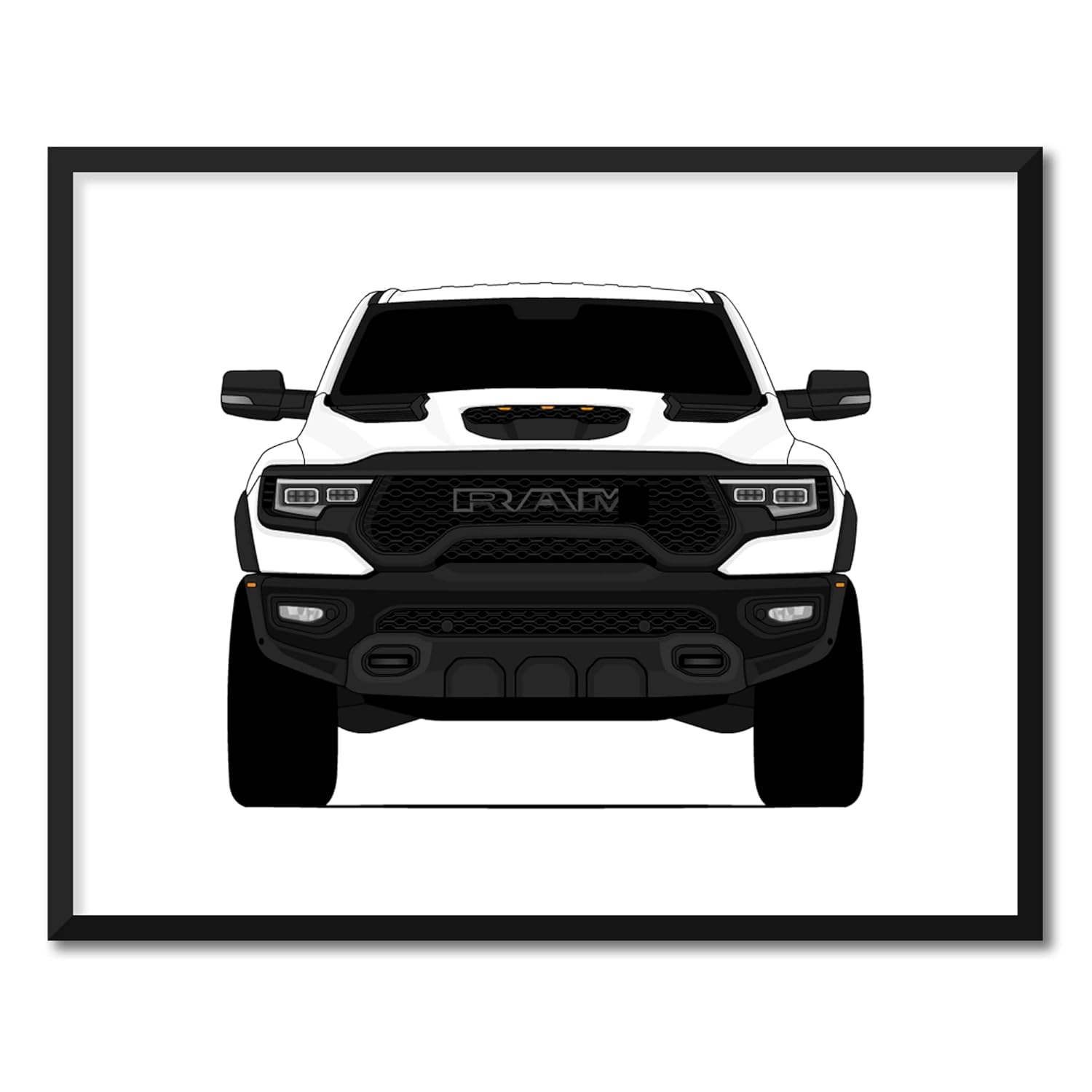 CUSTOMIZABLE COLOR Ram 1500 TRX (2021-Present) 5th Generation Inspired Poster Print Wall Art Decor Handmade (Unframed)
