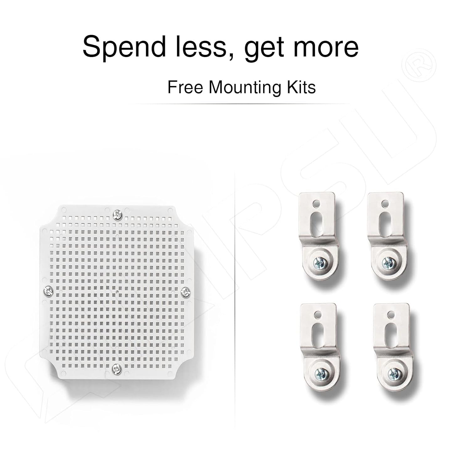 QILIPSU – Caja de conexiones de acero inoxidable con tapa, bisagras y placa de montaje, universal, impermeable IP67, plástico ABS, gris, recinto