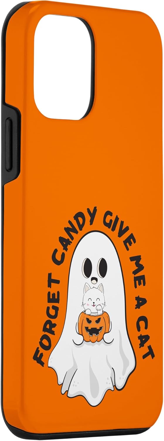Funda para iPhone 12 mini Funny Forget Candy Give Me A Cat Fantasma Fantasma Fantasma Halloween