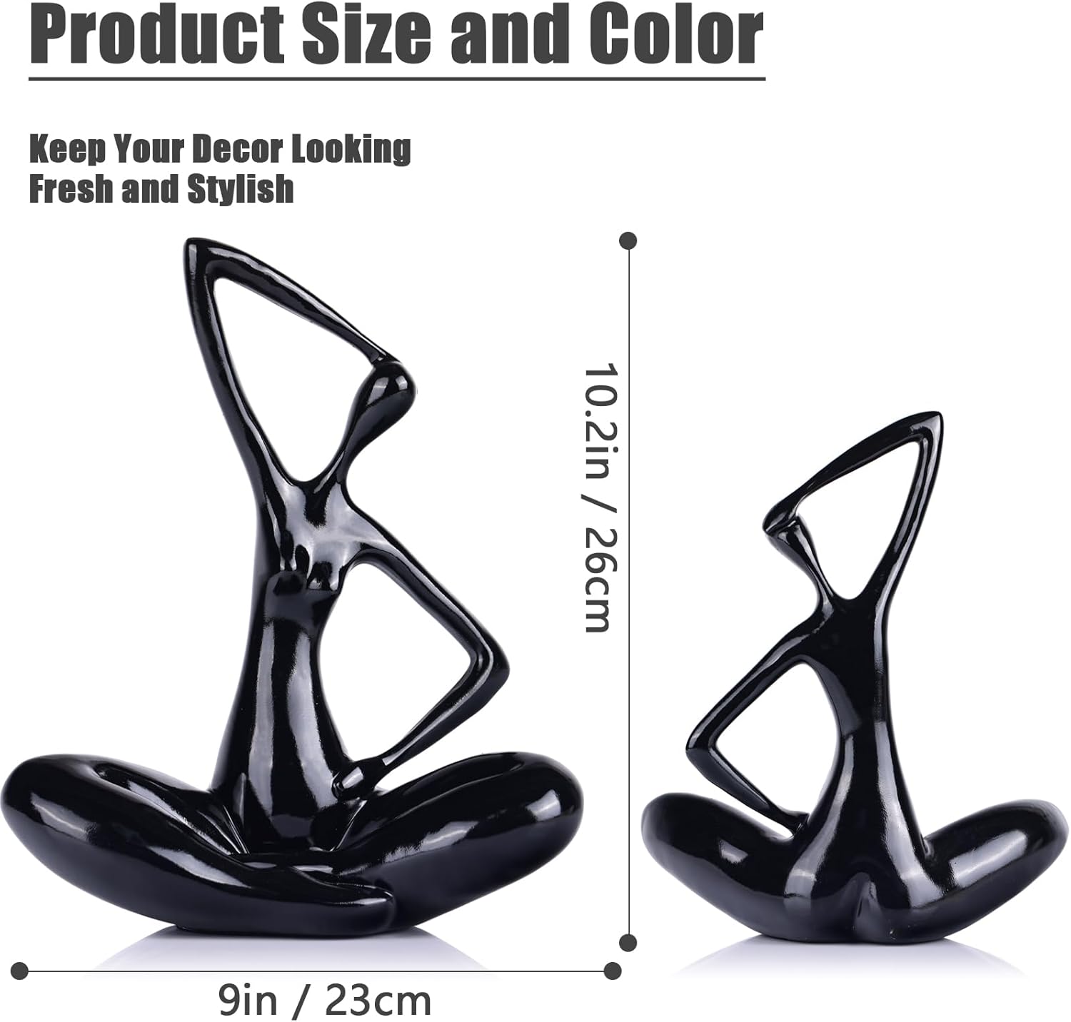 XMGZQ Estatua de dama negra, arte abstracto, escultura femenina, decoración del hogar, decoración moderna negra, estatuas abstractas para sala de