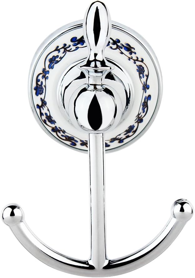 Perchero montado en la pared, ganchos de pared de acero inoxidable para colgar resistentes, gancho decorativo de metal para baños con doble punta