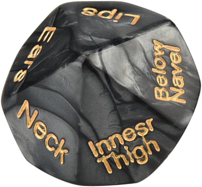 AmaMary Juego de dados sexuales, 4 piezas de dados sexuales negros para parejas, juego de dados para adultos, juegos de dados sexuales para adultos