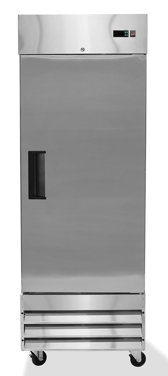FSE Refrigerador comercial de una sola puerta de 29 pulgadas, 23 pies cúbicos, acero inoxidable, 115 V, (MRRF-1D)