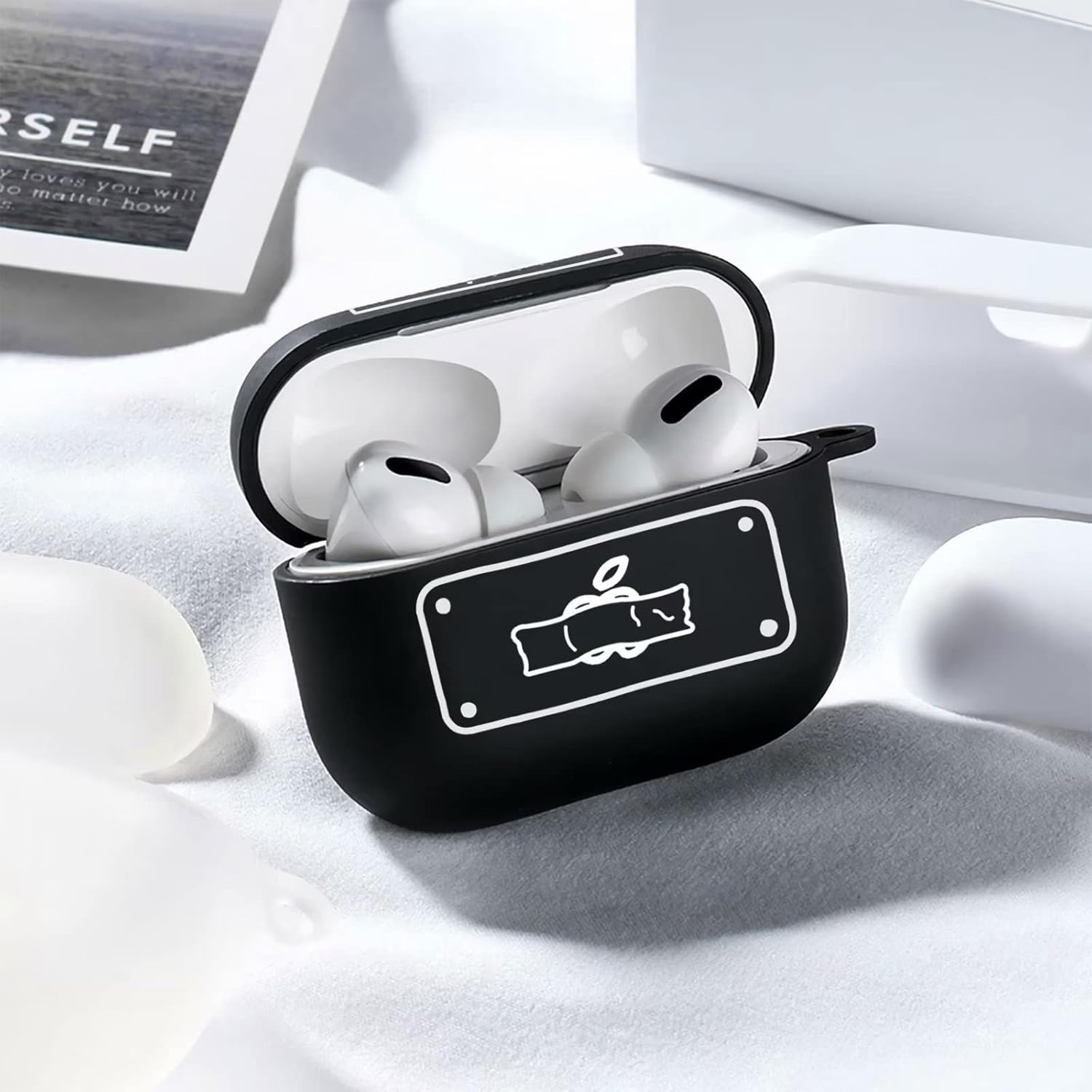 Funda para AirPods, funda para AirPods de 2 generación de 1 generación, bonita funda de TPU suave de dibujos animados, diseño elegante de anime