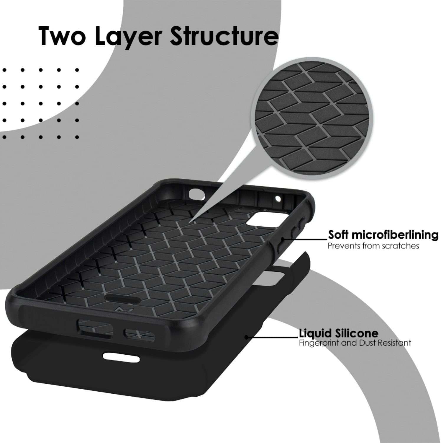 TJS Funda compatible con Cricket Debut Smart 2022, híbrida de doble capa (compatible con montaje magnético), a prueba de golpes, protección contra