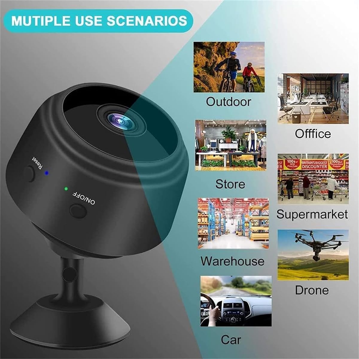 YuuKeni Camtrix – Mini cámara de seguridad magnética, mini cámara de seguridad magnética inalámbrica HD de 1080p, enfoque espía magnética, mini