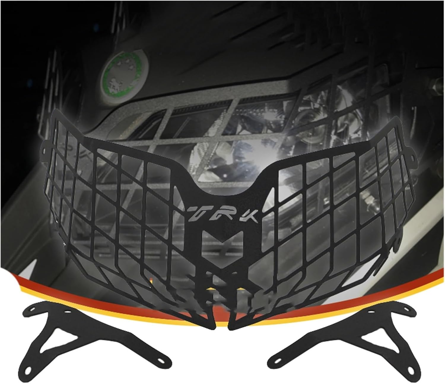 Para Benel-& li TRK502 TRK 502 Moto Parts Accesorios de motocicleta negro faro protector protector rejilla cubiertas faro malla parrilla