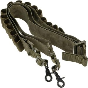 Eslinga de munición de escopeta de longitud ajustable, eslingas de pistola de 2 puntos con capacidad para 152527 proyectiles para calibre 12calibre Eslinga de munición de escopeta de longitud ajustable, eslingas de pistola de 2 puntos con capacidad para 152527 proyectiles para calibre 12calibre