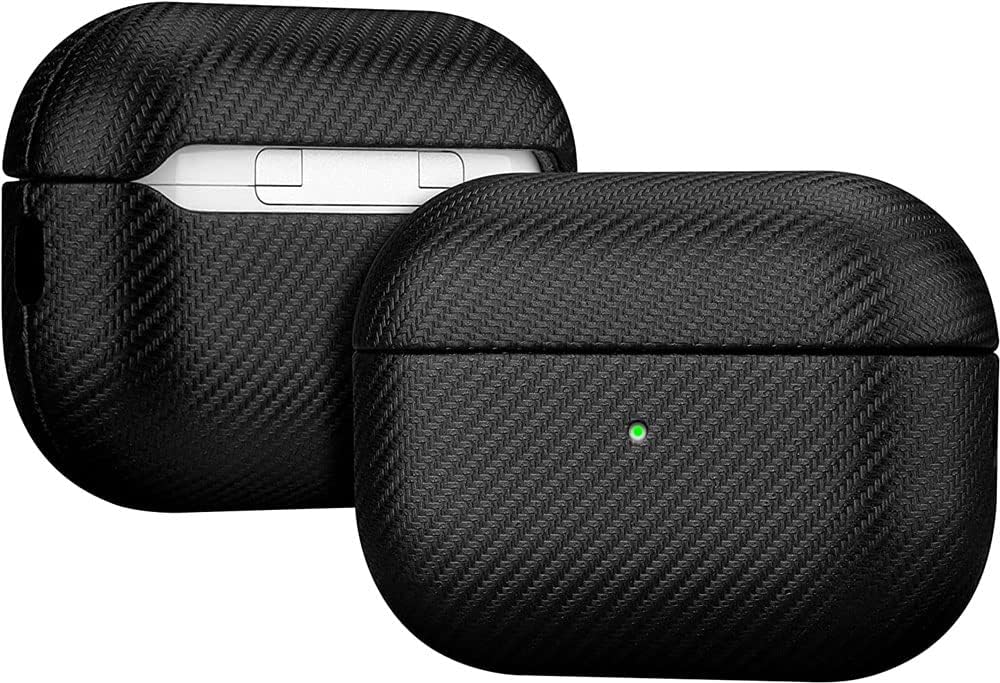 LOPIE Funda (no para AirPods Pro 1. generación), funda protectora hecha a mano para AirPods Pro de 2 generación, funda de cuero vegano estilo fibra