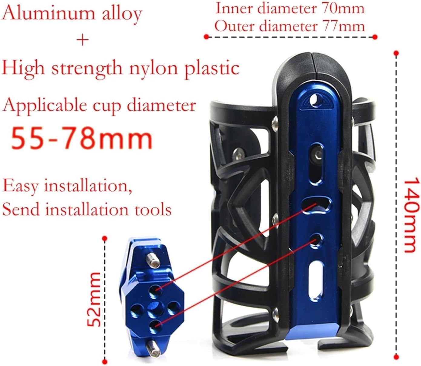 for Yama-&ha Tenere 700 1200 XTZ 700 T700 Tenere700 Tenere1200 Motorcycle Beverage Water Bottle Drink Thermos Cup Bumper Holder (Color  5, Size  One