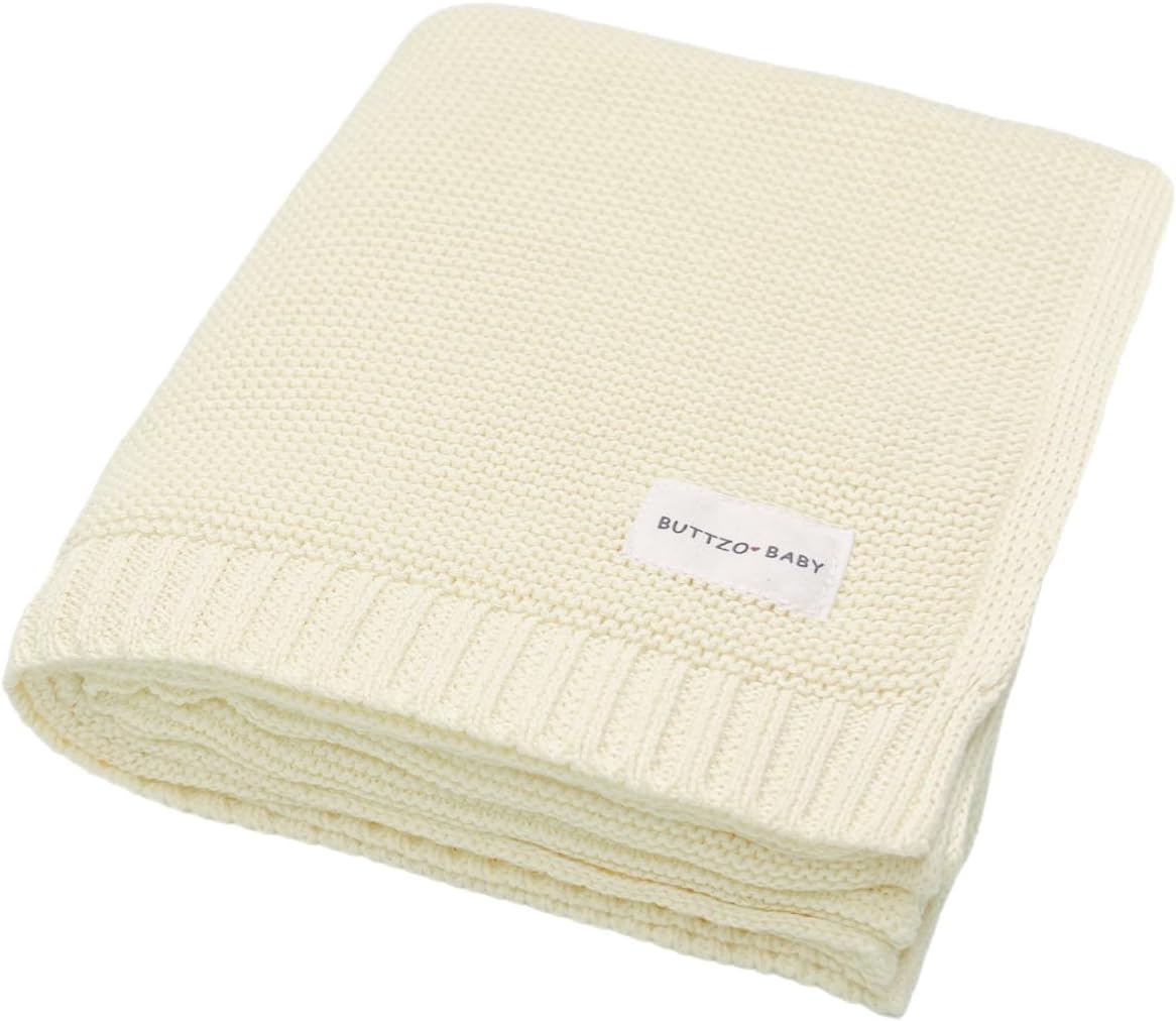 Manta de punto 100% algodón para bebés y niñas, manta cálida y acogedora de algodón suave para bebés, recién nacidos, guardería, niña, manta, cuna,
