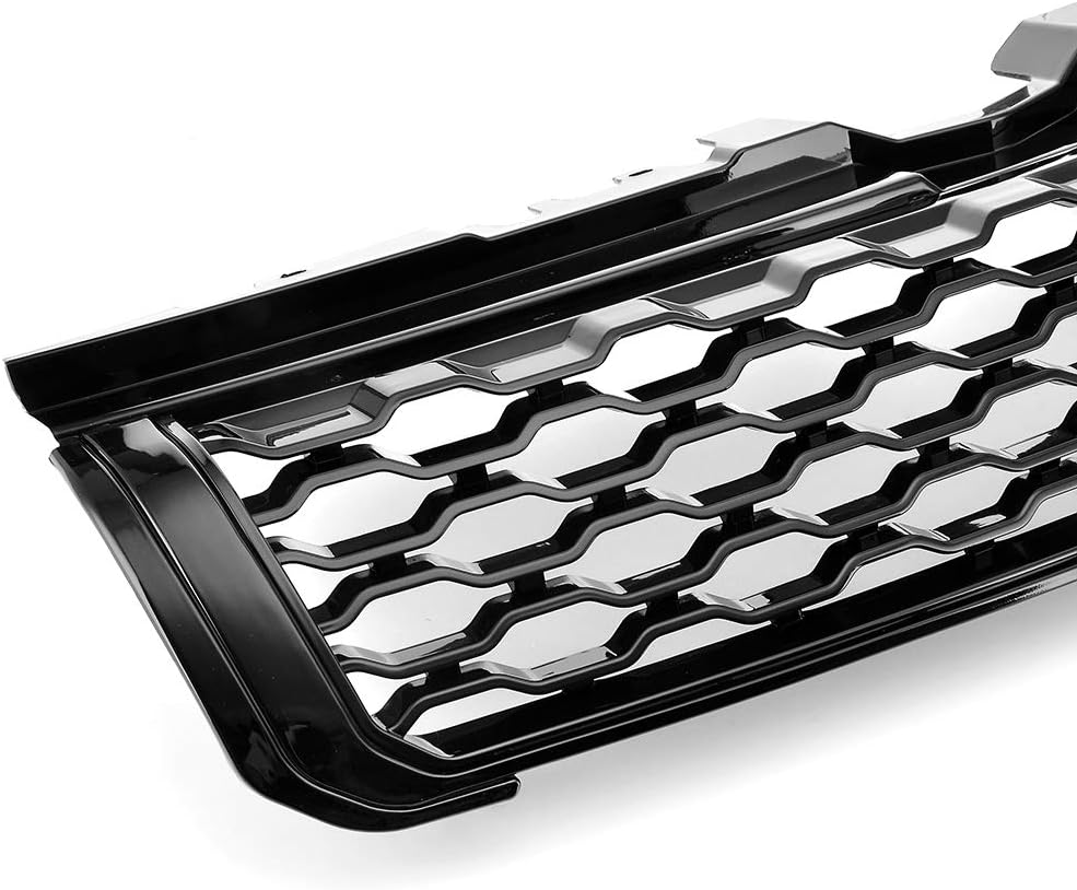 MotorFansClub Parrilla delantera apta para Land Rover Range Rover Evoque 2012 2013 2014 2015 2016 2017 2018 2019 Parachoques delantero superior