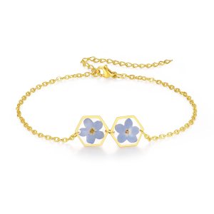 Forget-Me-Not Pressed Wildflower Anklet Personalized Handmade Anklet Real Wildflowers Anklet Alaska State Flower Bracelet Gold Pressed Flower Forget-Me-Not Pressed Wildflower Anklet Personalized Handmade Anklet Real Wildflowers Anklet Alaska State Flower Bracelet Gold Pressed Flower