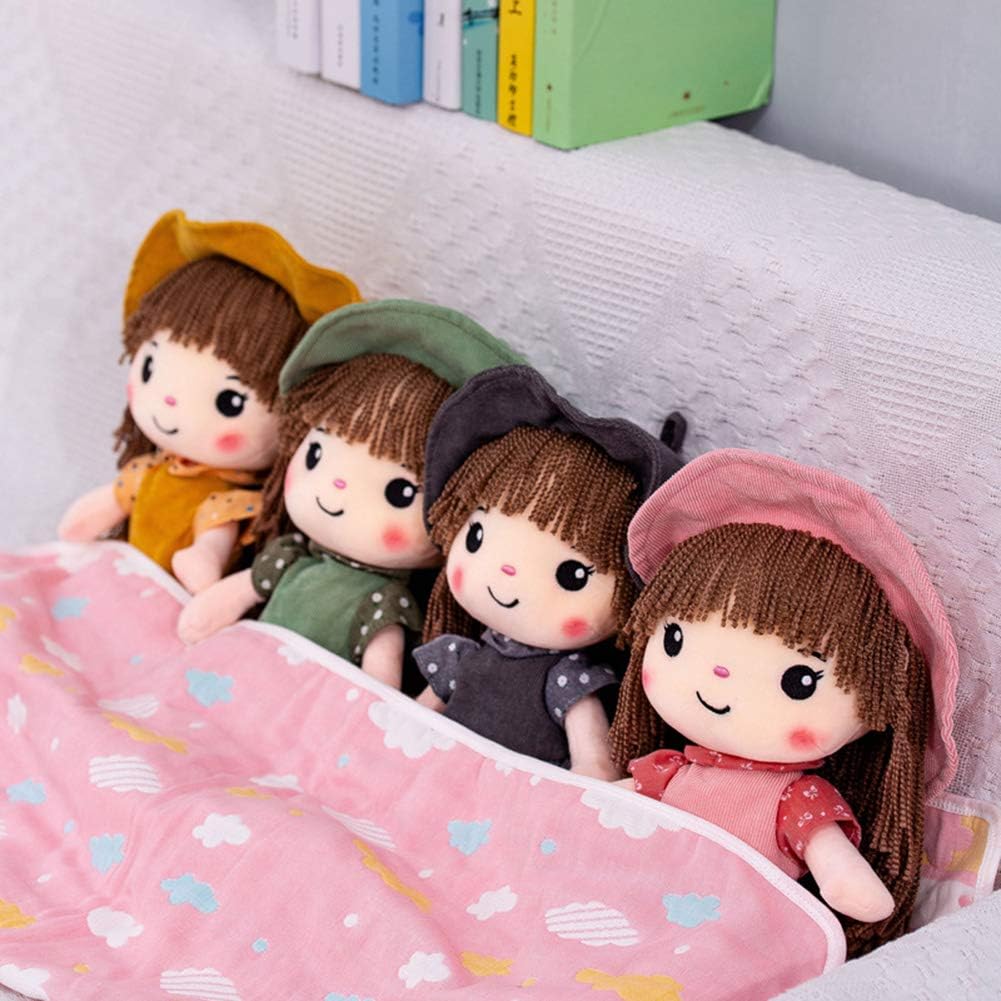 Muñeca de trapo esponjosa de 15.7 pulgadas, juguete de peluche suave, regalo con gorro, falda, juguete de peluche de princesa, lindas muñecas para