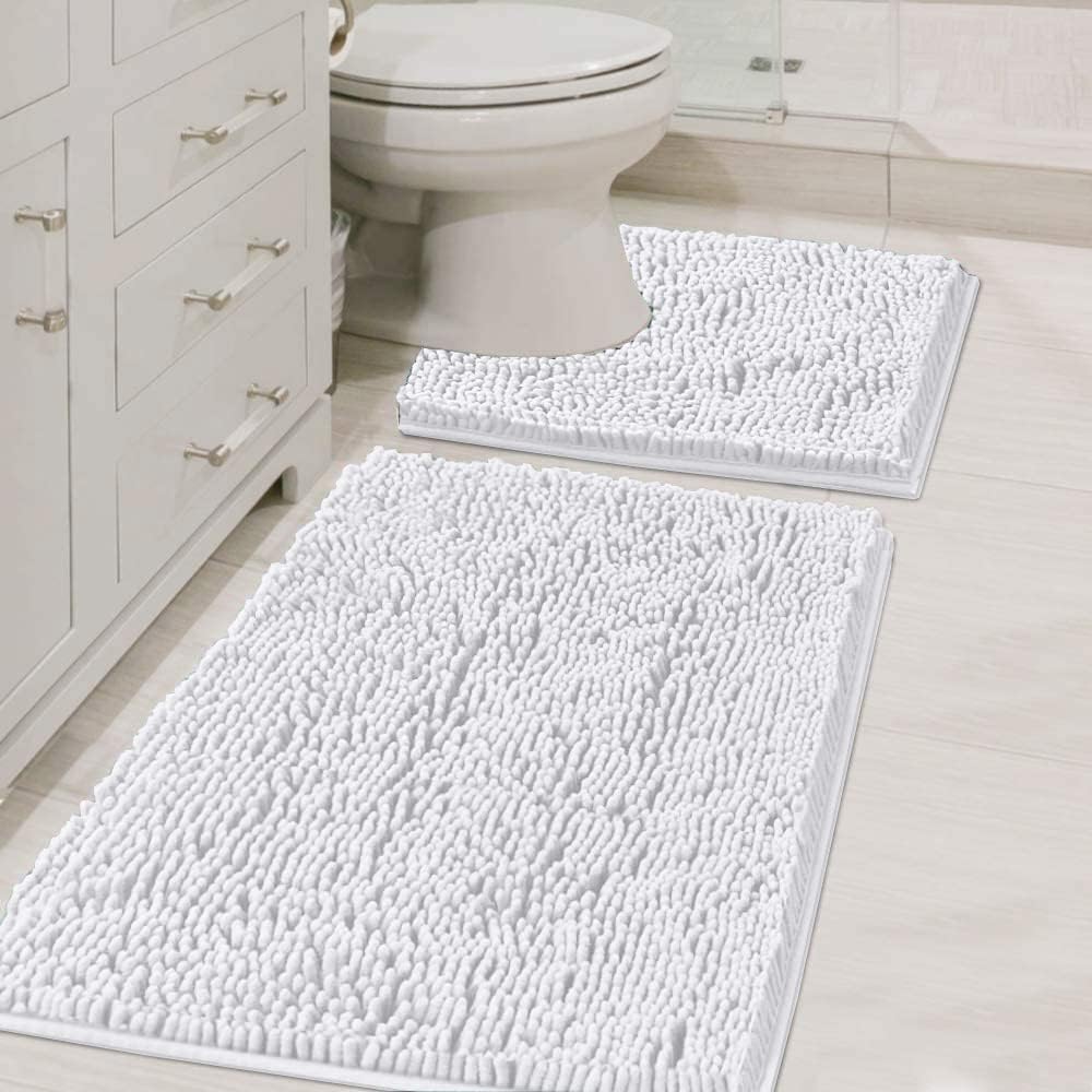 H.VERSAILTEX Tapete de baño de felpilla de lujo original (32 x 20 pulgadas20 x 20 pulgadas), extra suave y absorbente, lavable a máquinasecado a