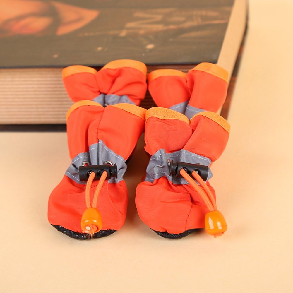 Zapatos para mascotas, botas para perros, protege las patas de perro, 4 unidadesjuego de botas de lluvia cálidas de invierno para mascotas, zapatos