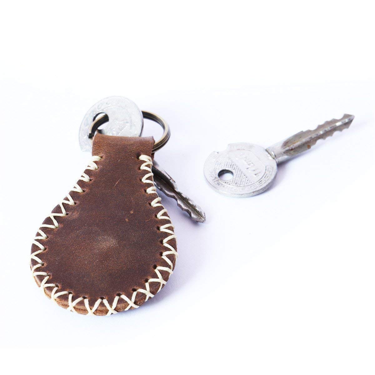 HandMade Keychain Personality Crazy Horse Genuine Leather, Hand Sewn for Women&Men