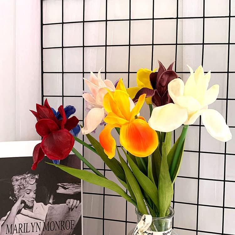 4 flores artificiales de seda, ramo de flores, tallo largo de 18 pulgadas, flores falsas para arreglos de mesa, centro de mesa, fiesta en casa y