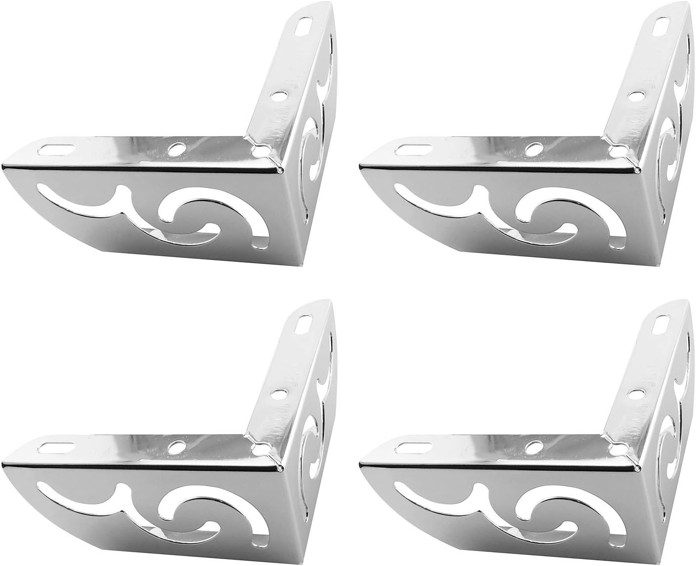 4 patas de muebles de 4.3 x 4.3 x 2.2 in de metal para sofá de repuesto para mesa de café, TV, armario, sofá y pie