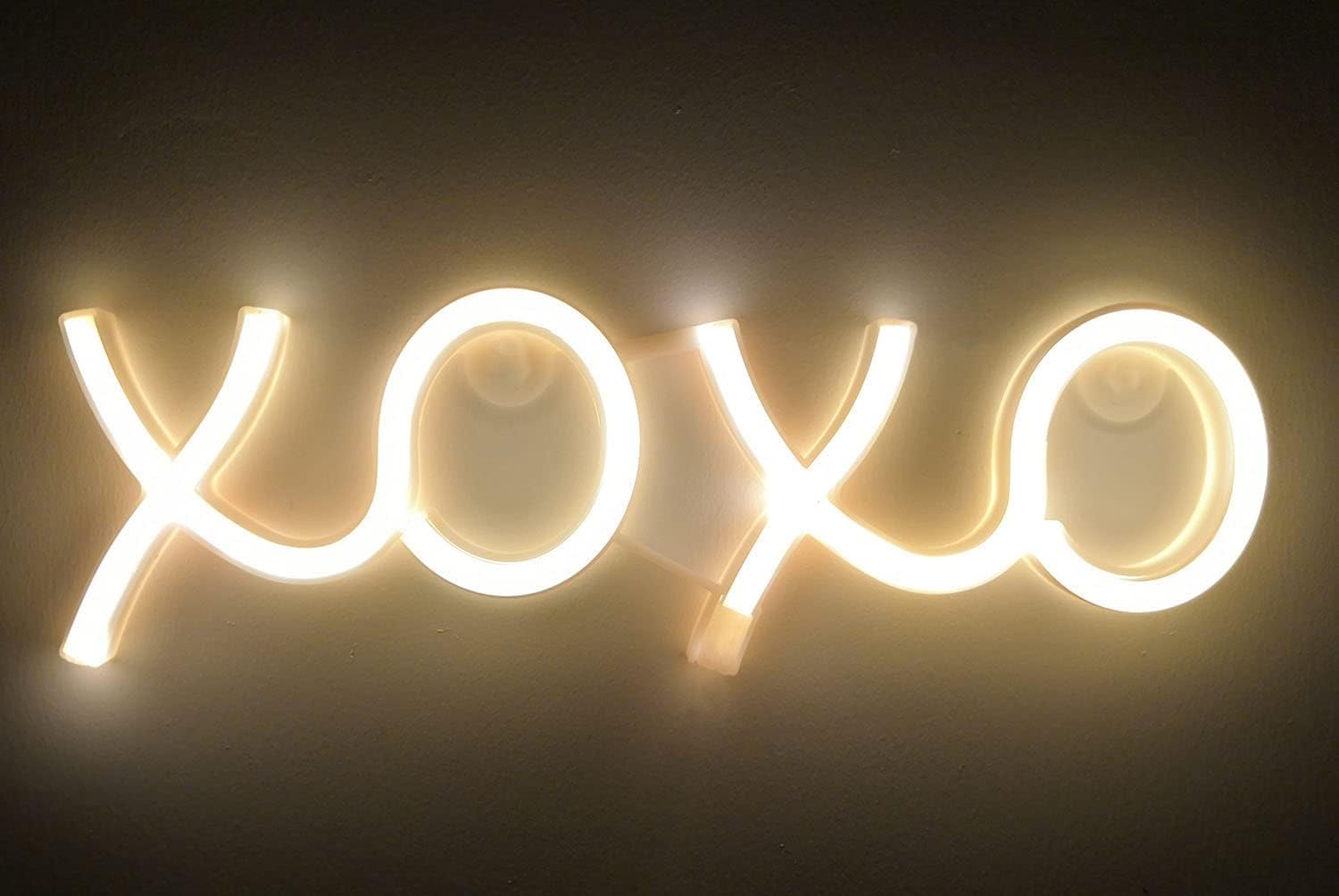 XOXO – Letrero de neón para decoración de pared de dormitorio, luz LED de luna, para regalo de cumpleaños, novio, novia, amante, adolescentes,
