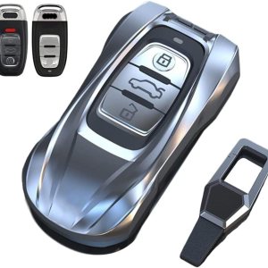 Funda de metal de aleación de zinc para llavero remoto sin llave para Audi A4 A5 A6 A6L A7 A8 Q5 Q8 R8 RS4 RS5 RS6 RS7 S4 S5 S6 S7 S8 Funda de metal de aleación de zinc para llavero remoto sin llave para Audi A4 A5 A6 A6L A7 A8 Q5 Q8 R8 RS4 RS5 RS6 RS7 S4 S5 S6 S7 S8