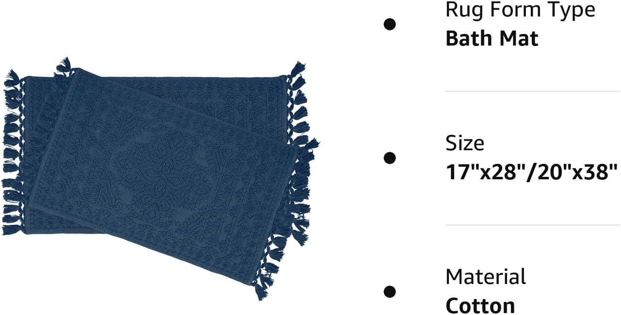 French Connection – Alfombra Nellore de baño con flecos
