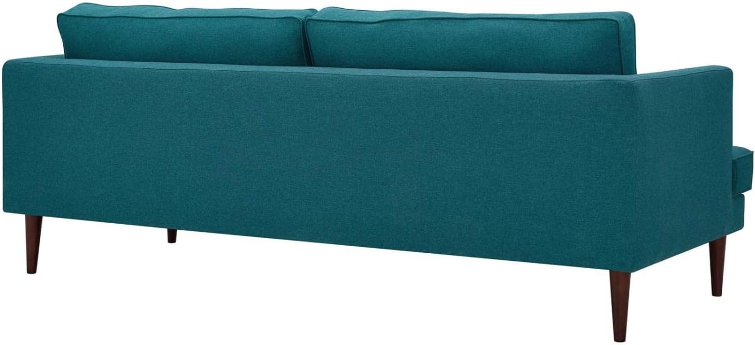 Modway Sofá moderno contemporáneo de tela tapizada ágil en verde azulado