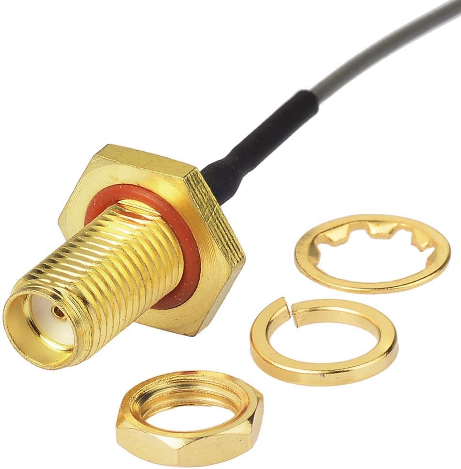 Superbat Cable coaxial de baja pérdida de 6 pulgadas U.flIPEX Mini PCI a SMA hembra para enrutadores inalámbricos, mini tarjetas PCI, extensión de