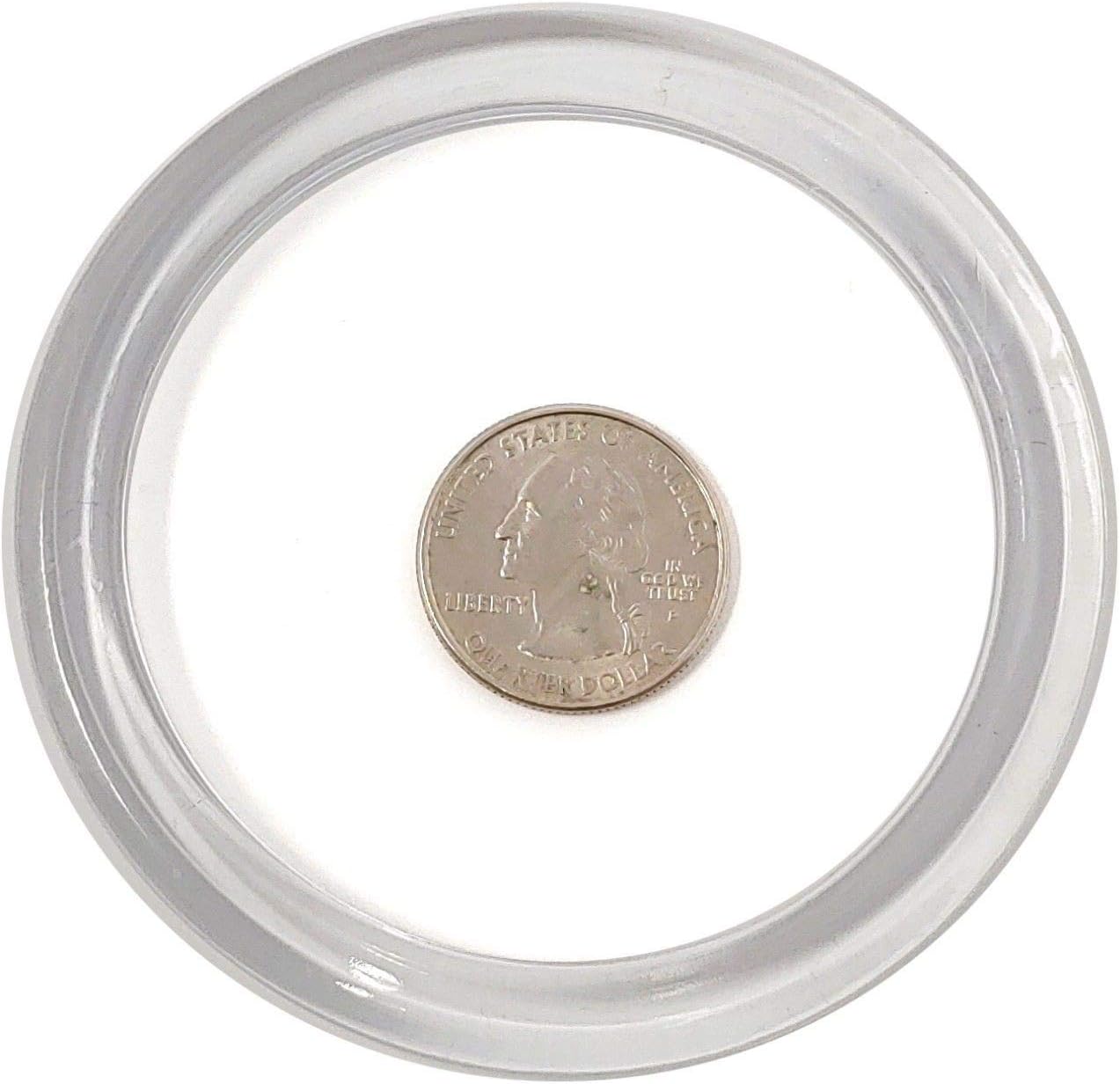 Anillos de plástico transparente para bufandas, perchas redondas y finas para ropa, 2.58 pulgadas de diámetro interior, 3.25 pulgadas de diámetro