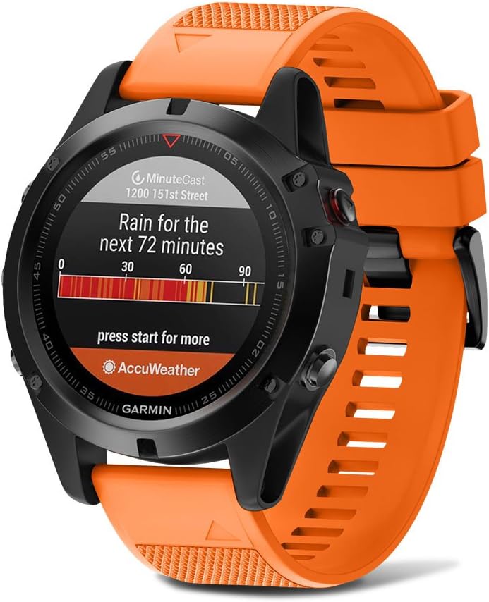 NotoCity Compatible con Forerunner 935 Correa de reloj de silicona de repuesto para Fenix 5Fenix 5 PlusFenix 6Fenix 6 ProForerunner 935945Approach
