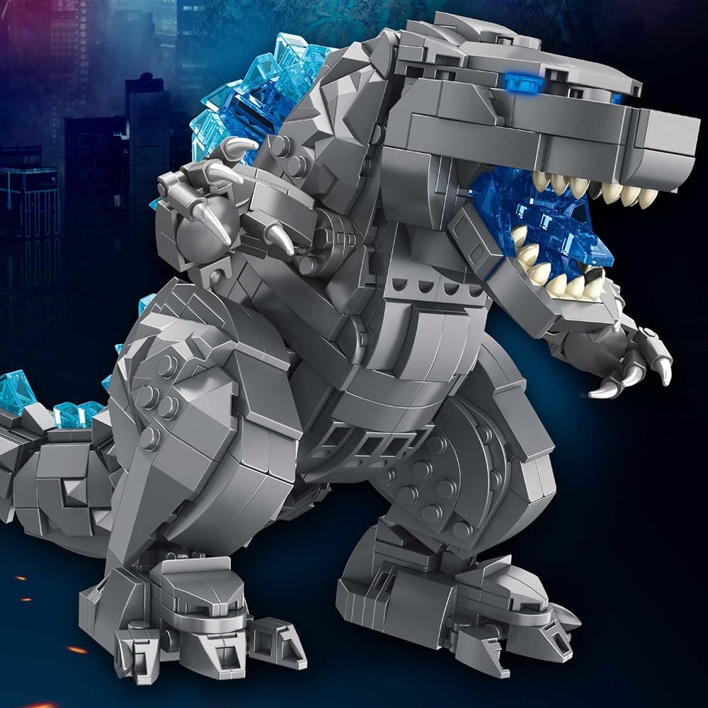 Gvdzilla Kit de construcción compatible con dinosaurios Lego, juego de exhibición de rey de monstruos, juguete modelo de dinosaurio para regalo de