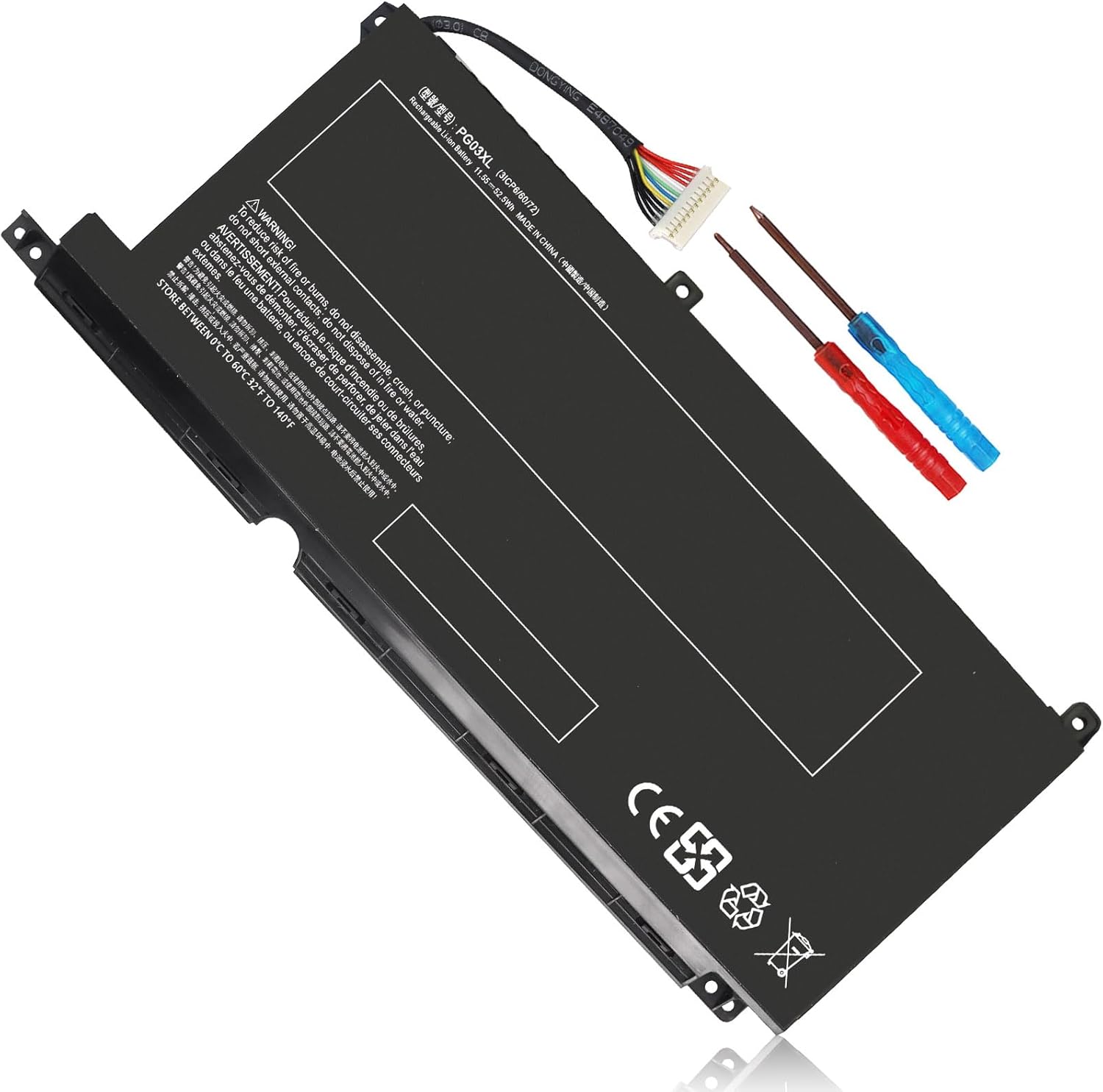 Batería de portátil PG03XL de 52.5Wh para HP Pavilion Gaming 15-DK 15T-DK 15-EC 15-DK0XXX 15-DK0056WM 15-DK0068WM 15-DK0055NR 15T-DK200 15-EC0013DX