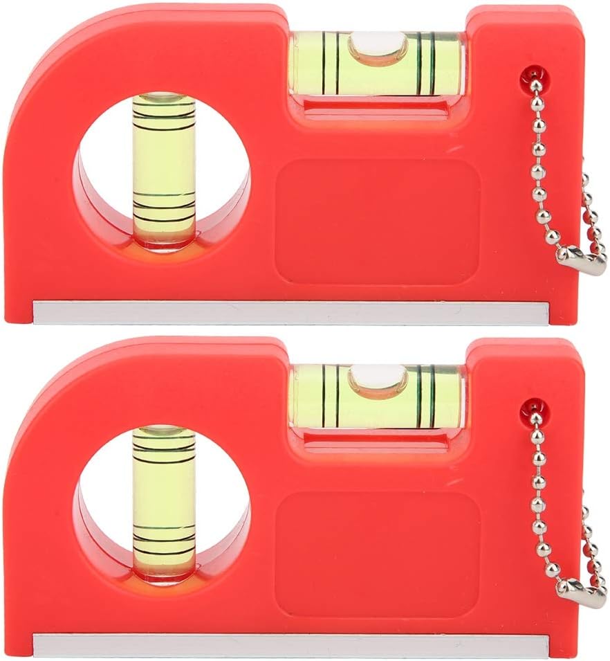 2 niveladores magnéticos, herramienta de medición de nivel horizontal para el hogar al aire libre, para oficios de construcción, albañilería,