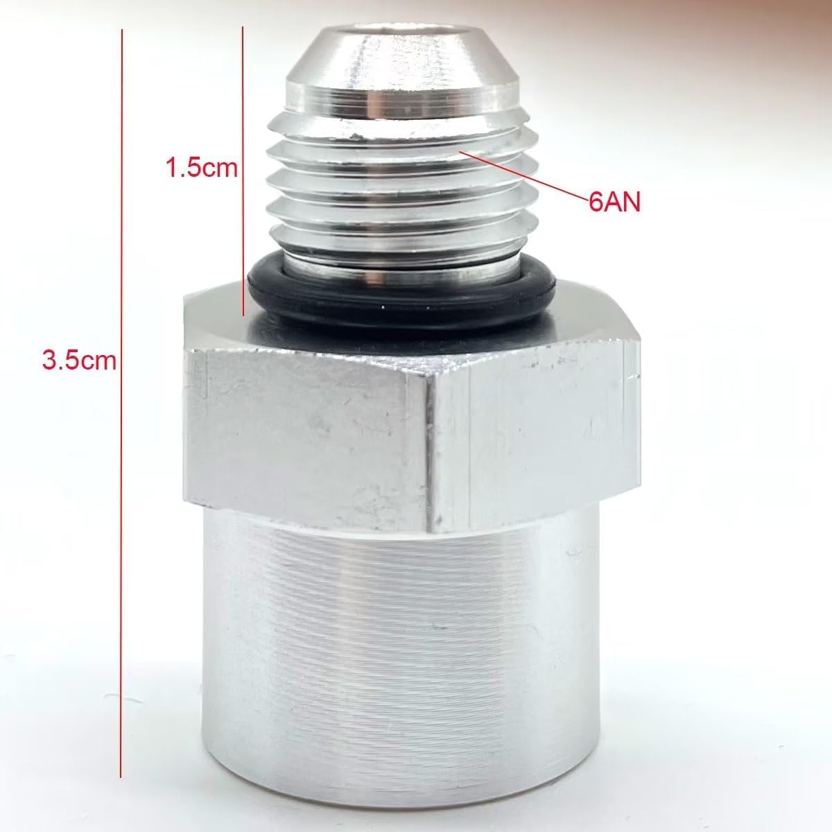 TBIVortec 87-98 Truck 6AN Male Flare Supply Alimentación Adaptador de línea de combustible para hembra M16-1.5 Oring Dirección asistida y adaptador