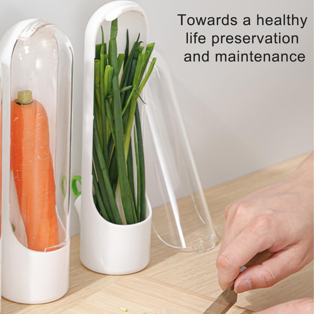 Recipientes de cilantro para refrigerador, contenedor de espárragos para refrigerador, contenedor de hierbas frescas para cilantro, menta, perejil,