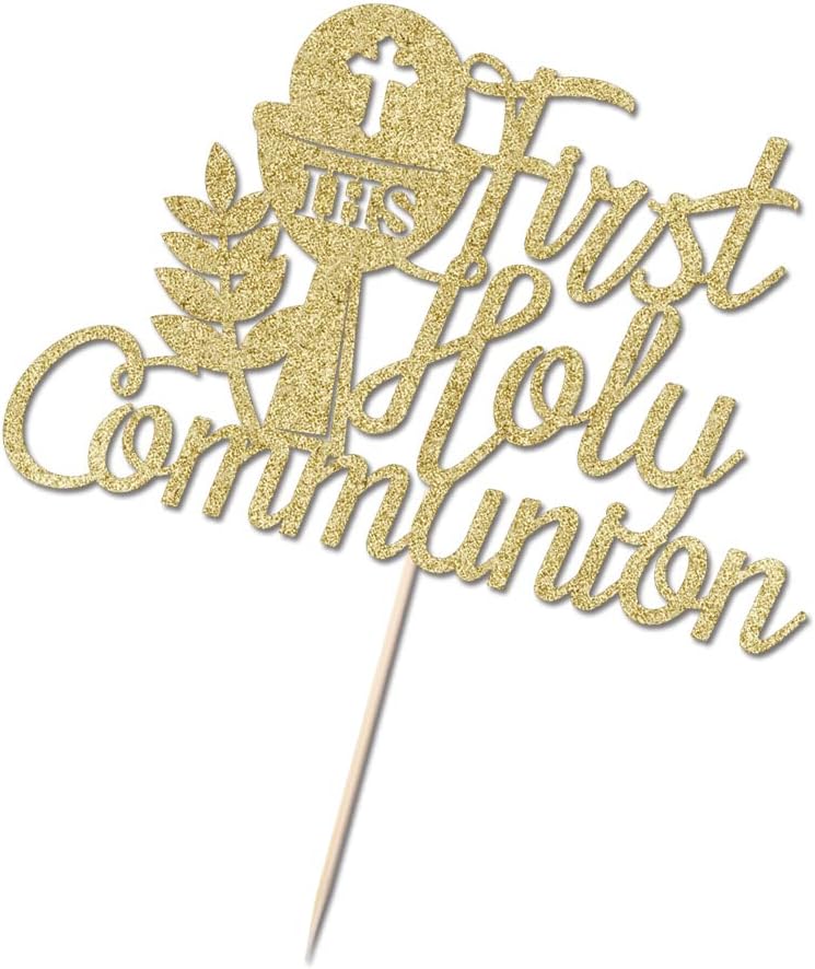 Decoración para tartas de primera comunión, adecuada para Ramadán, bautismo, bautismo religioso, baby shower, cumpleaños de niños, Dios bendiga,