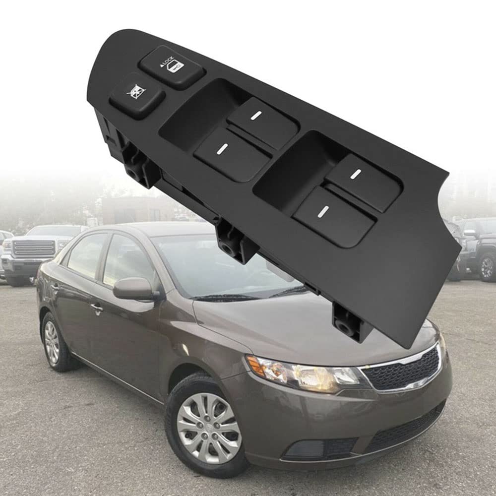 Interruptor de ventana eléctrica compatible con KIA Forte Cerato 2010 2011 2012 2013 LH puerta izquierda lado del conductor interruptor de ventana