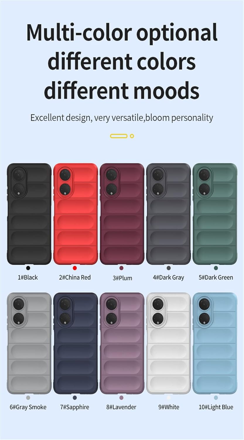 Funda compatible con Honor X7, ultra delgada, funda de silicona suave de TPU con parachoques de cuerpo completo, antiarañazos, a prueba de golpes,