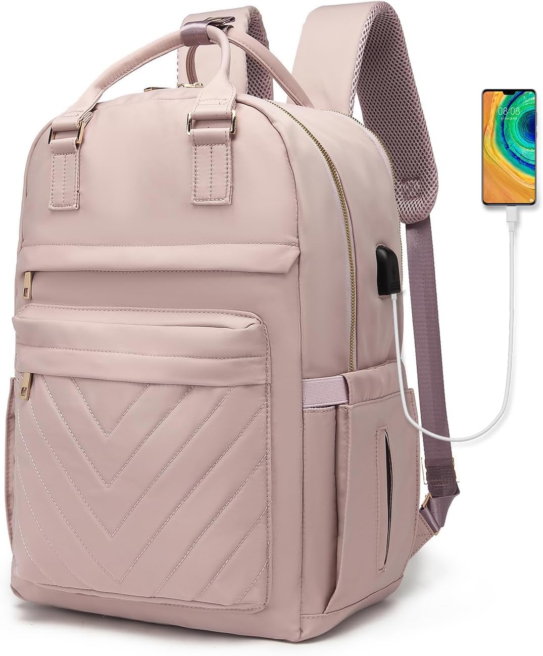 seyfocnia Mochila para laptop para mujer, rosa ( A01 Pink ), Computadora portátil
